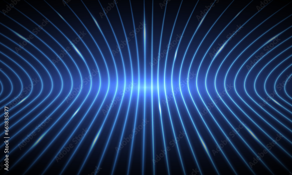 Aufkleber modern abstract neon light trials effect. futuristic dynamic movement technology. velocity pattern f