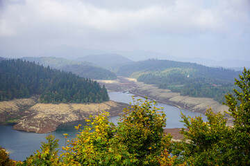 Fototapeta premium Autumn view of jezero Lokve, Gorski kotar. Croatia