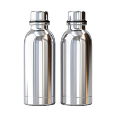 Metal Water Bottle on transparent background