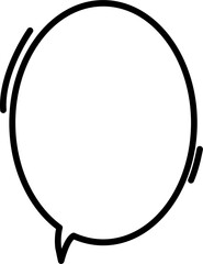 Speech Bubble Outline Illustration Isolated Vector