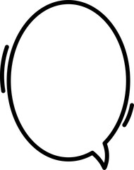 Speech Bubble Outline Illustration Isolated Vector