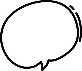 Speech Bubble Outline Illustration Isolated Vector