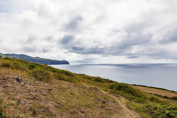 Fototapeta na wymiar Hiking at Santa Maria island, travel and explore Azores, Portugal.