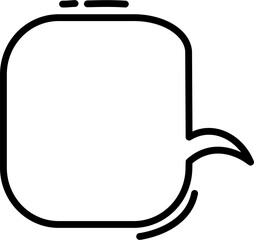 Speech Bubble Outline Illustration Isolated Vector