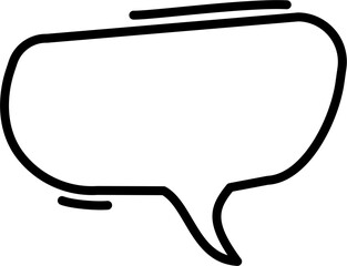 Fototapeta premium Speech Bubble Outline Illustration Isolated Vector
