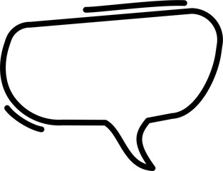 Speech Bubble Outline Illustration Isolated Vector