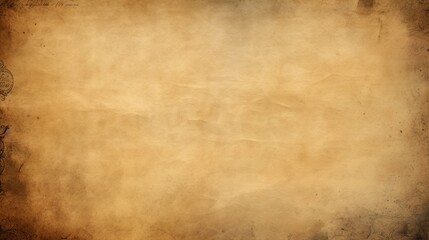 Obraz premium old, yellowed paper with drawing for background, ancient