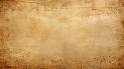 Obraz premium old, yellowed paper with drawing for background, ancient