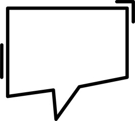 Speech Bubble Outline Illustration Isolated Vector