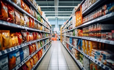 Fotobehang Food buy retail store supermarket purchase grocery © VICHIZH