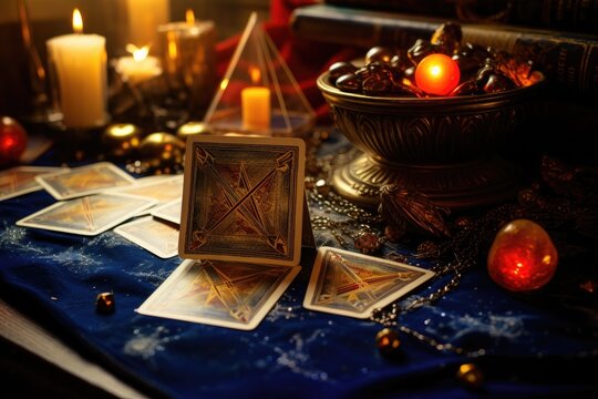Abstraction using Tarot symbols and fortune telling cards 