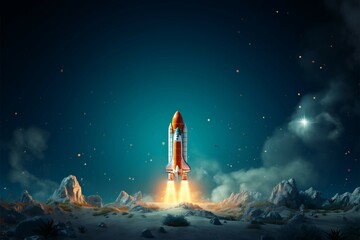 Rocket themed backdrop to launch a boys journey of celebration