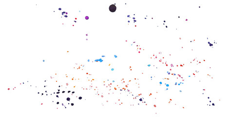 Vector colored watercolor splashes