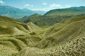 Mountain plateau, road to Kazarman,  Kyrgyzstan