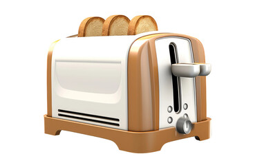 3D Cartoon Bread Toaster Image transparent background