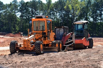 bulldozer at work site