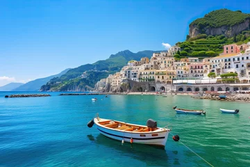 Keuken foto achterwand Positano strand, Amalfi kust, Italië Amalfi coast, Italy