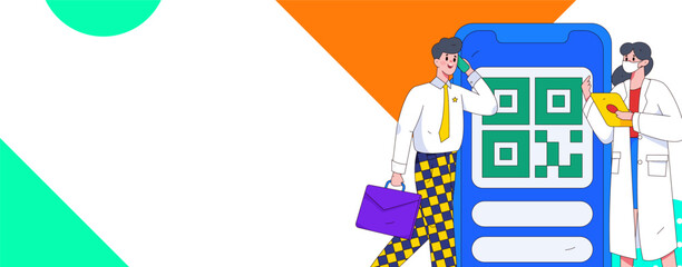 Medical characters fighting the epidemic flat vector concept operation hand drawn illustration
