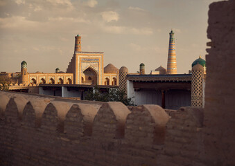 Madrasah of Abdullah Khan in ancient city at Khiva in Uzbekistan