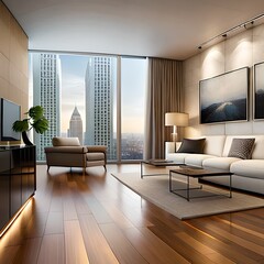 modern living room with furniture