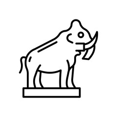 Mammoth icon in vector. Illustration