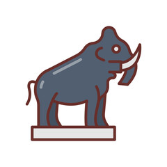 Mammoth icon in vector. Illustration