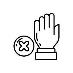 Don't Touch icon in vector. Illustration