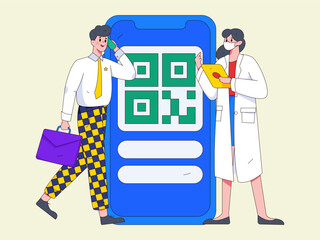 Medical characters fighting the epidemic flat vector concept operation hand drawn illustration
