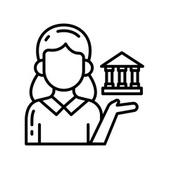 Curator icon in vector. Illustration