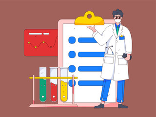 Medical characters fighting the epidemic flat vector concept operation hand drawn illustration
