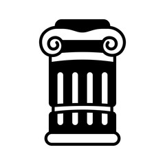 Museum Column icon in vector. Illustration