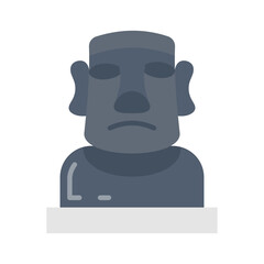 Moai icon in vector. Illustration