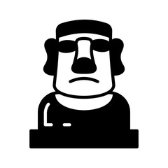 Moai icon in vector. Illustration