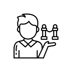 Exhibition Designer icon in vector. Illustration