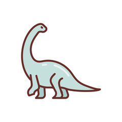 Diplodocus icon in vector. Illustration