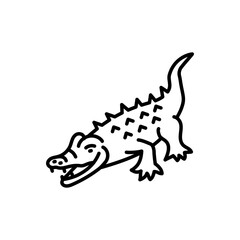 Alligator icon in vector. Illustration
