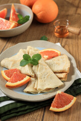 Crepes Suzette, Thin Pancakes with Orange Sauce