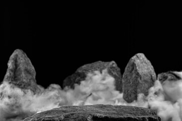 A Low Perspective of a Rock Surface for a Product Display, Showing Close Natural Detail to the...