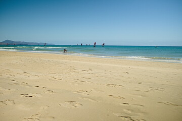 Fototapeta na wymiar A beach in Fuertaventura, Spain, Europe