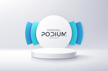 3d Podium Vector Illustration