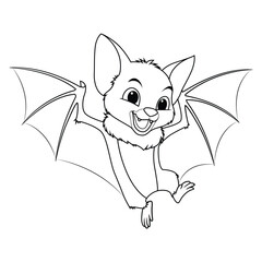 Hand drawn kawaii coloring book illustration
