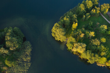 Top view from a hot air balloon