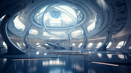 Futuristic hall