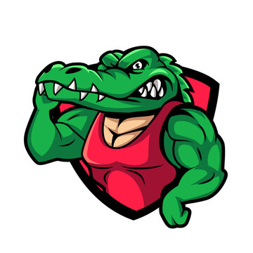 The illustration of the crocodile strong vector illustration