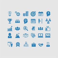 set of business icon vector