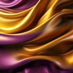 Abstract Background with Wave Bright Gold