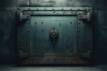 Foto op Canvas Iron armored heavy door gate in bank vault © Michael