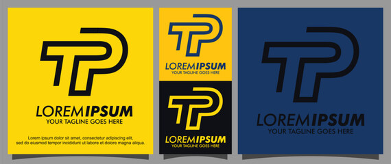 Modern letter T and P logo template
 - obrazy, fototapety, plakaty