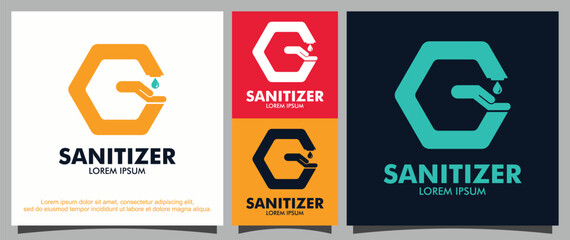 Hand washing faucet logo template
