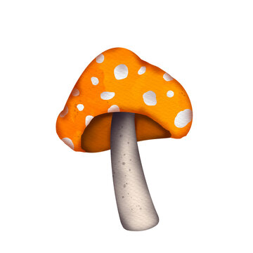 recommend clip art: Mushroom Halloween Element Clipart Digital painting watercolor